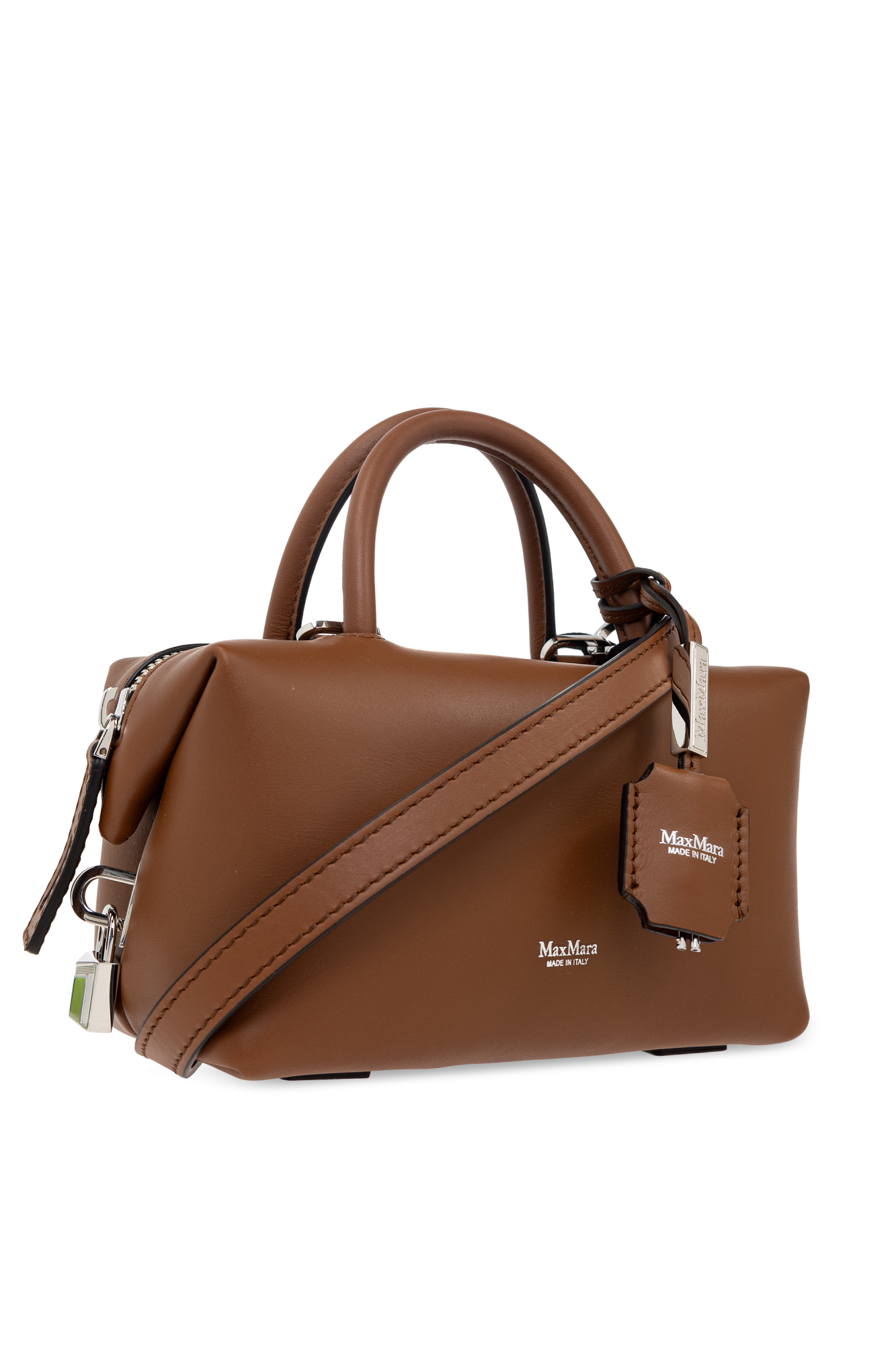 Max Mara Small Holdall レザートップハンドルバッグ 関税送料込 MAX MARA Small Holdall Leather Top Handle Bag Max Mara